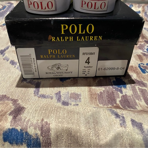 POLO RALPH LAUREN Geoff Kids Blue Canvas Sneakers - Picture 6 of 6